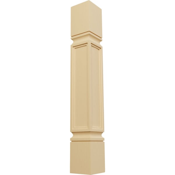 Ekena Millwork 5"W x 5"D x 35 1/2"H Kent Raised Panel Cabinet Column, Alder COL05X05X35KEAL - main